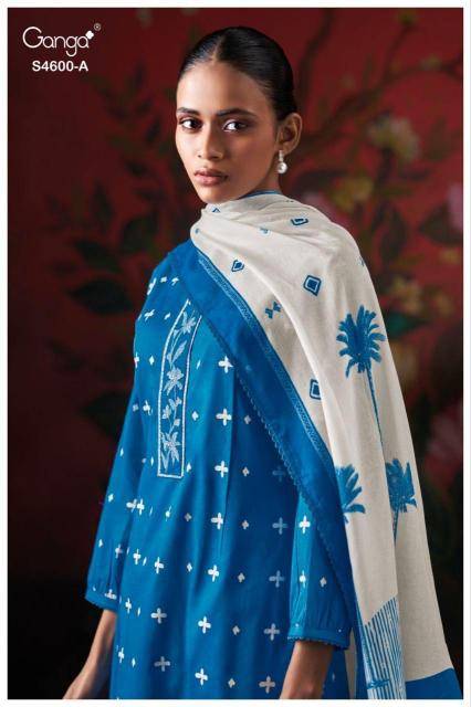 Ganga mysael 4600 Ladies dress material wholesale market in Surat